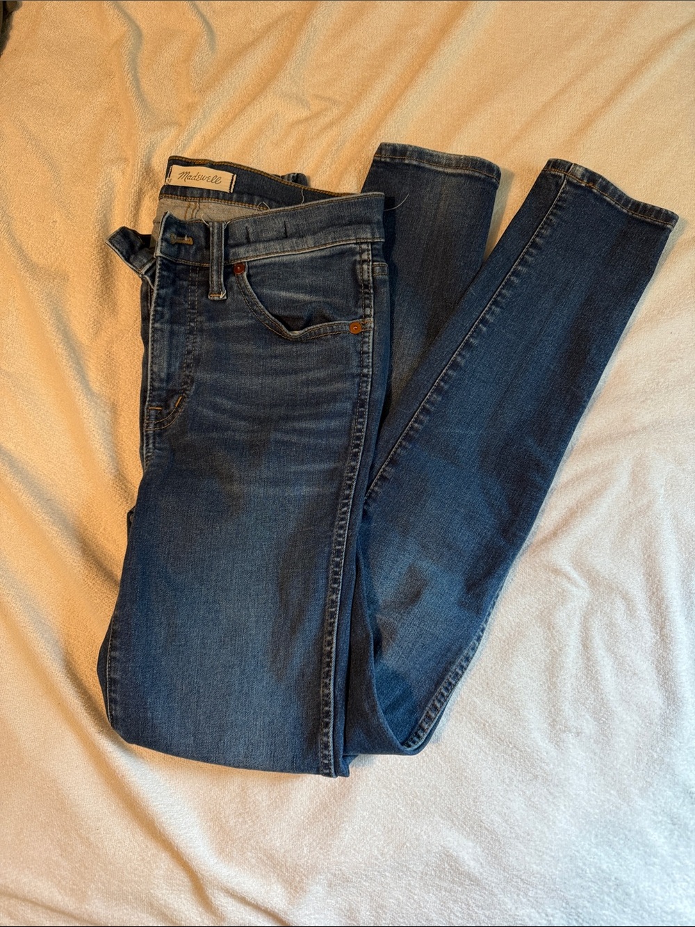 Madewell High-Rise Dark Blue Skinny Jeans